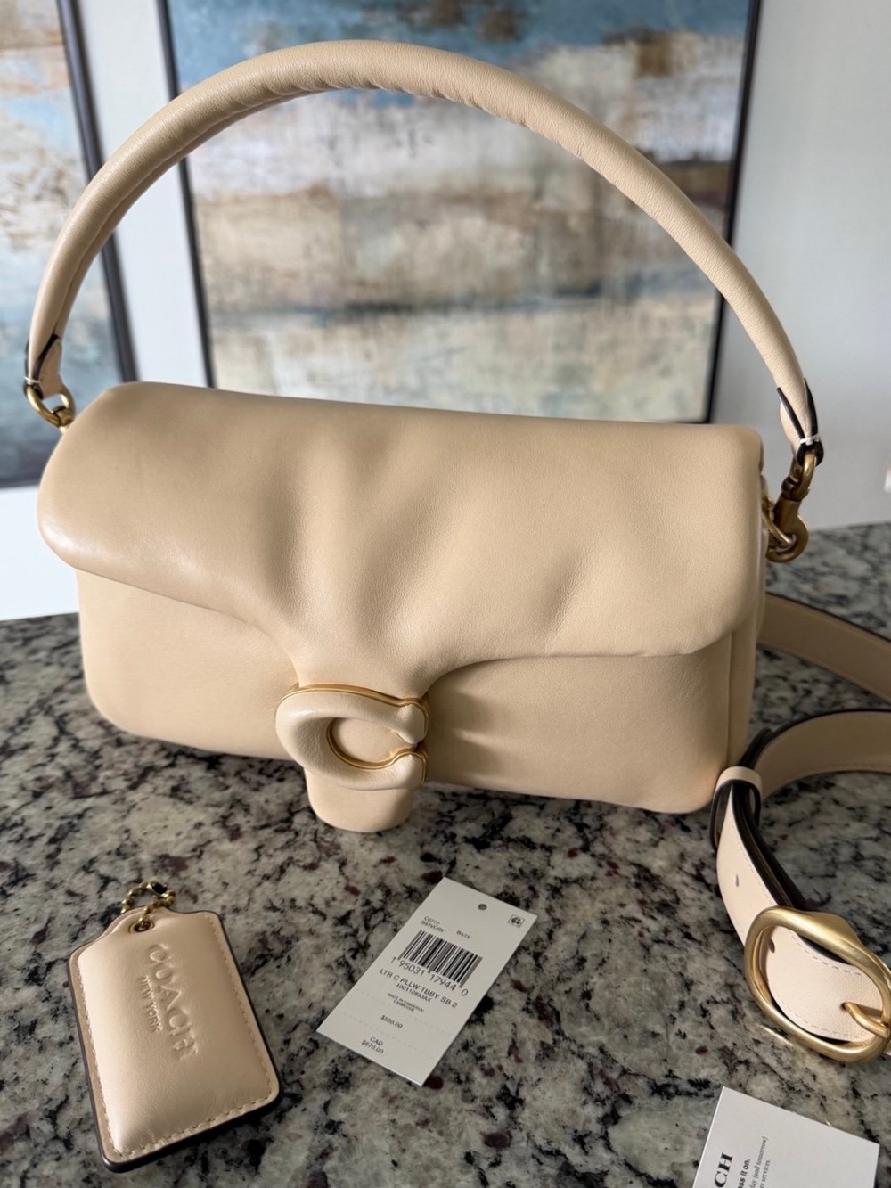 COACH Pillow Tabby Shoulder Bag 26 Ivory
